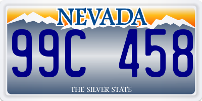 NV license plate 99C458