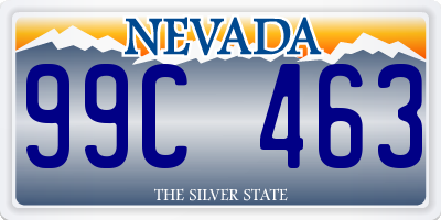 NV license plate 99C463