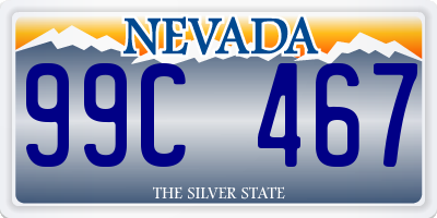 NV license plate 99C467