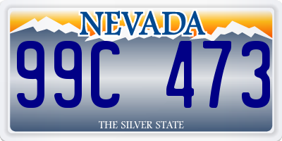 NV license plate 99C473