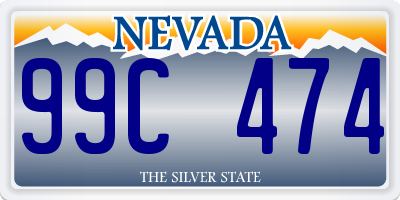 NV license plate 99C474