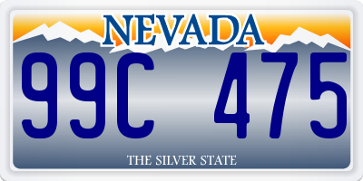 NV license plate 99C475