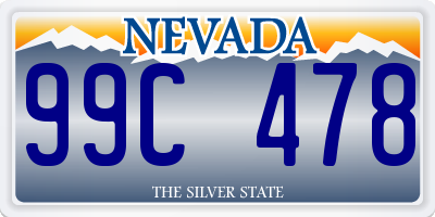 NV license plate 99C478