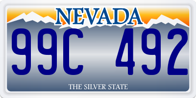 NV license plate 99C492