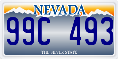 NV license plate 99C493