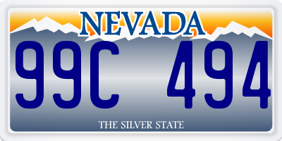 NV license plate 99C494