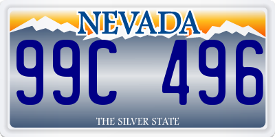 NV license plate 99C496