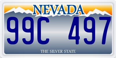 NV license plate 99C497