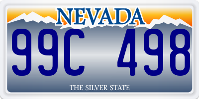 NV license plate 99C498