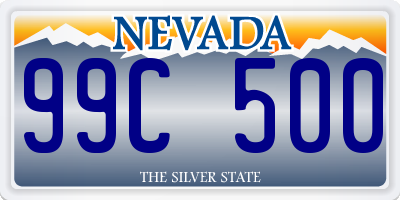 NV license plate 99C500