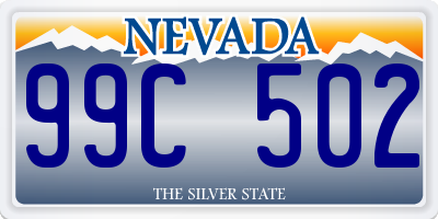 NV license plate 99C502