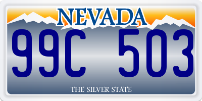 NV license plate 99C503