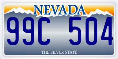 NV license plate 99C504