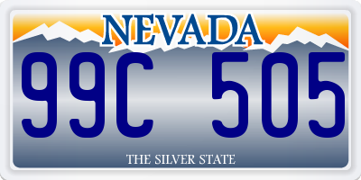 NV license plate 99C505