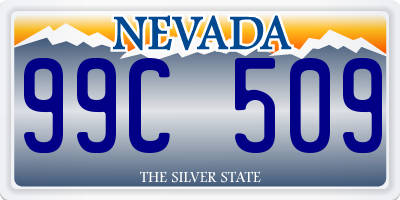 NV license plate 99C509