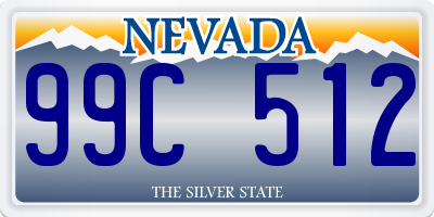 NV license plate 99C512