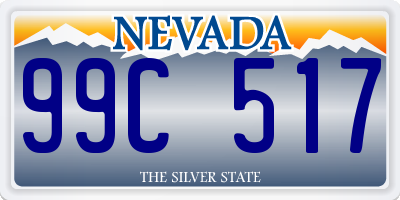 NV license plate 99C517