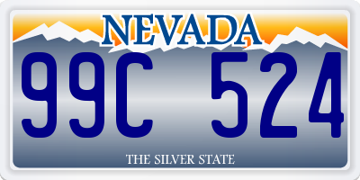 NV license plate 99C524