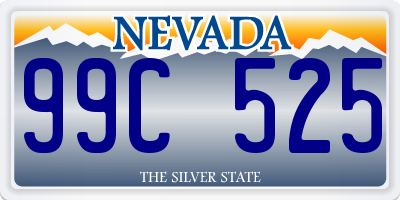 NV license plate 99C525