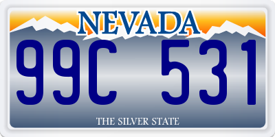 NV license plate 99C531