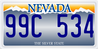 NV license plate 99C534