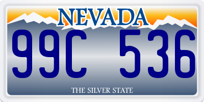 NV license plate 99C536