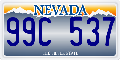 NV license plate 99C537