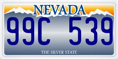 NV license plate 99C539