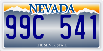 NV license plate 99C541