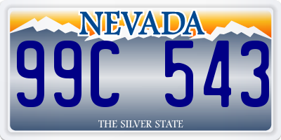 NV license plate 99C543