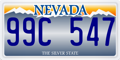 NV license plate 99C547