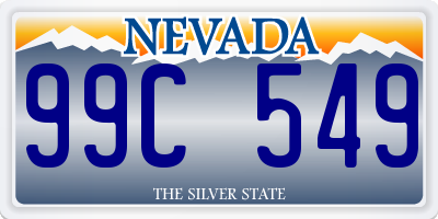 NV license plate 99C549