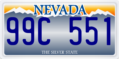 NV license plate 99C551