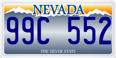 NV license plate 99C552