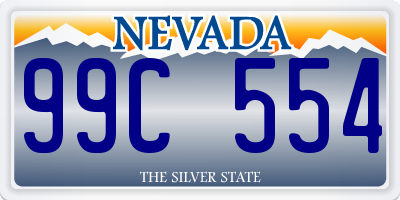 NV license plate 99C554