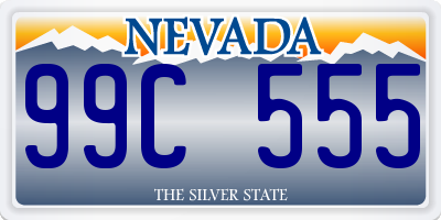 NV license plate 99C555