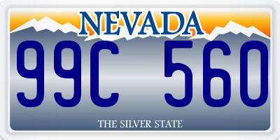 NV license plate 99C560