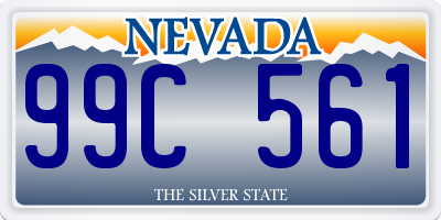 NV license plate 99C561