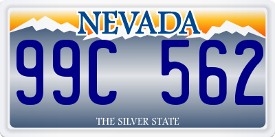 NV license plate 99C562