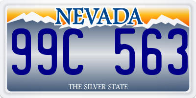 NV license plate 99C563