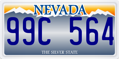 NV license plate 99C564