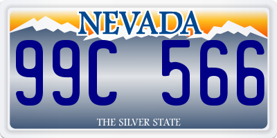 NV license plate 99C566