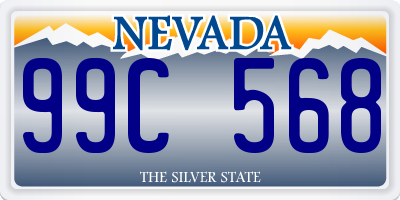 NV license plate 99C568