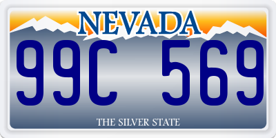 NV license plate 99C569