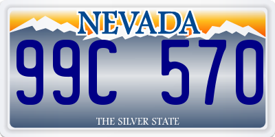 NV license plate 99C570