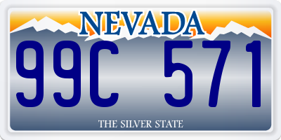 NV license plate 99C571