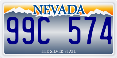 NV license plate 99C574