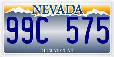 NV license plate 99C575