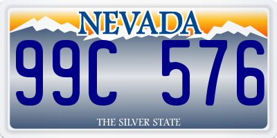 NV license plate 99C576