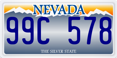 NV license plate 99C578